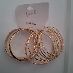 Gold Tone Bangle Set for Women